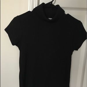 BRANDY MELVILLE Cropped Knit Mock Neck Top